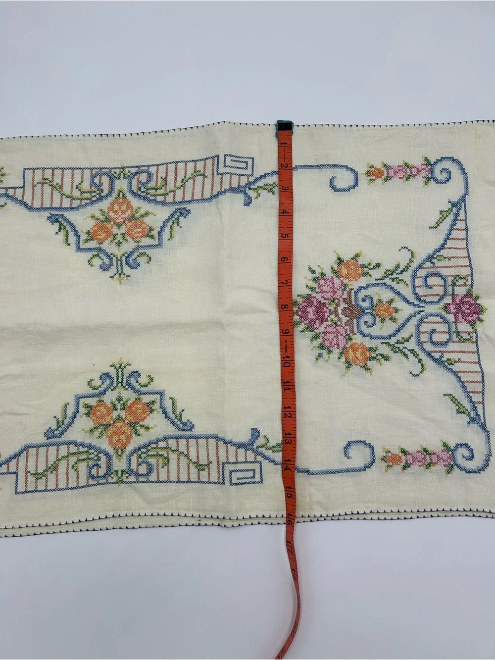 O/S hand stitched
